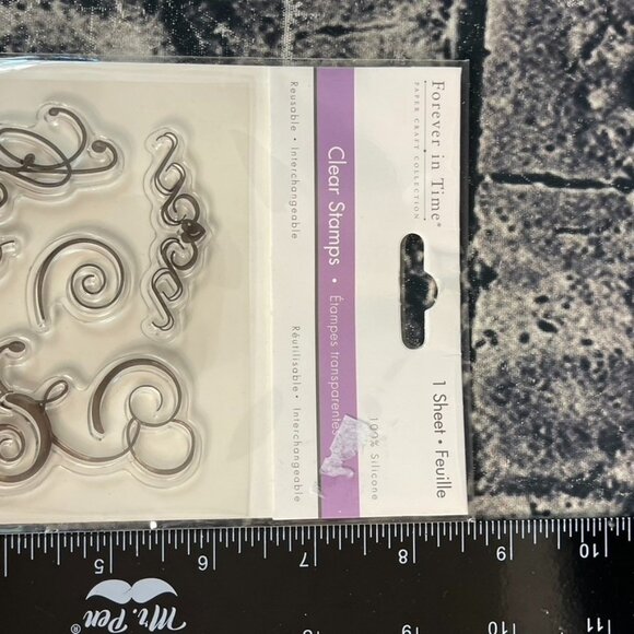 Forever In Time FLOURISHES 8 Acrylic Stamps CS224A - Picture 3 of 7